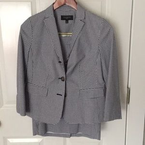 Beautiful navy and white check suit